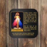 Funny Divine Mercy Jesus Image Chaplet Novena Prayer Catholic Coaster thumb 0