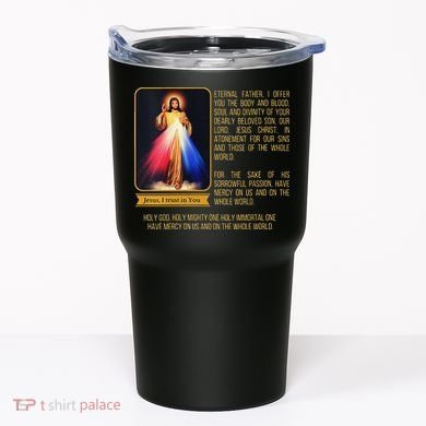 Funny Divine Mercy Jesus Image Chaplet Novena Prayer Catholic Tumbler