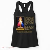 Funny Divine Mercy Jesus Image Chaplet Novena Prayer Catholic Women's Tank Top thumb 0