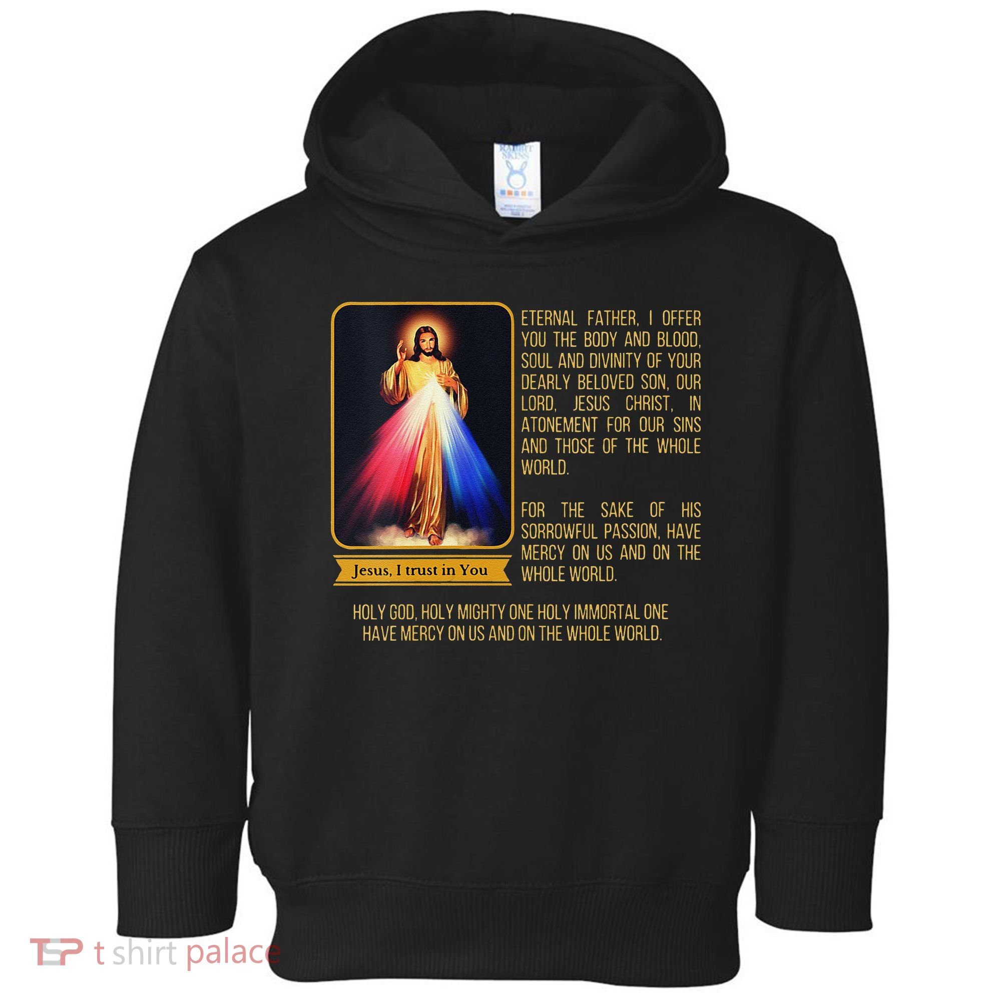Funny Divine Mercy Jesus Image Chaplet Novena Prayer Catholic Toddler Hoodie