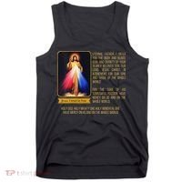Funny Divine Mercy Jesus Image Chaplet Novena Prayer Catholic Tank Top thumb 0