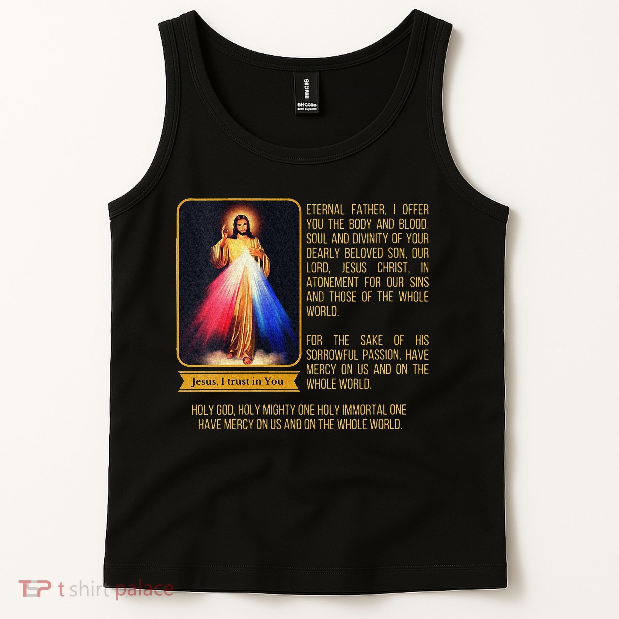 Funny Divine Mercy Jesus Image Chaplet Novena Prayer Catholic Tank Top