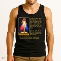 Funny Divine Mercy Jesus Image Chaplet Novena Prayer Catholic Tank Top thumb 3