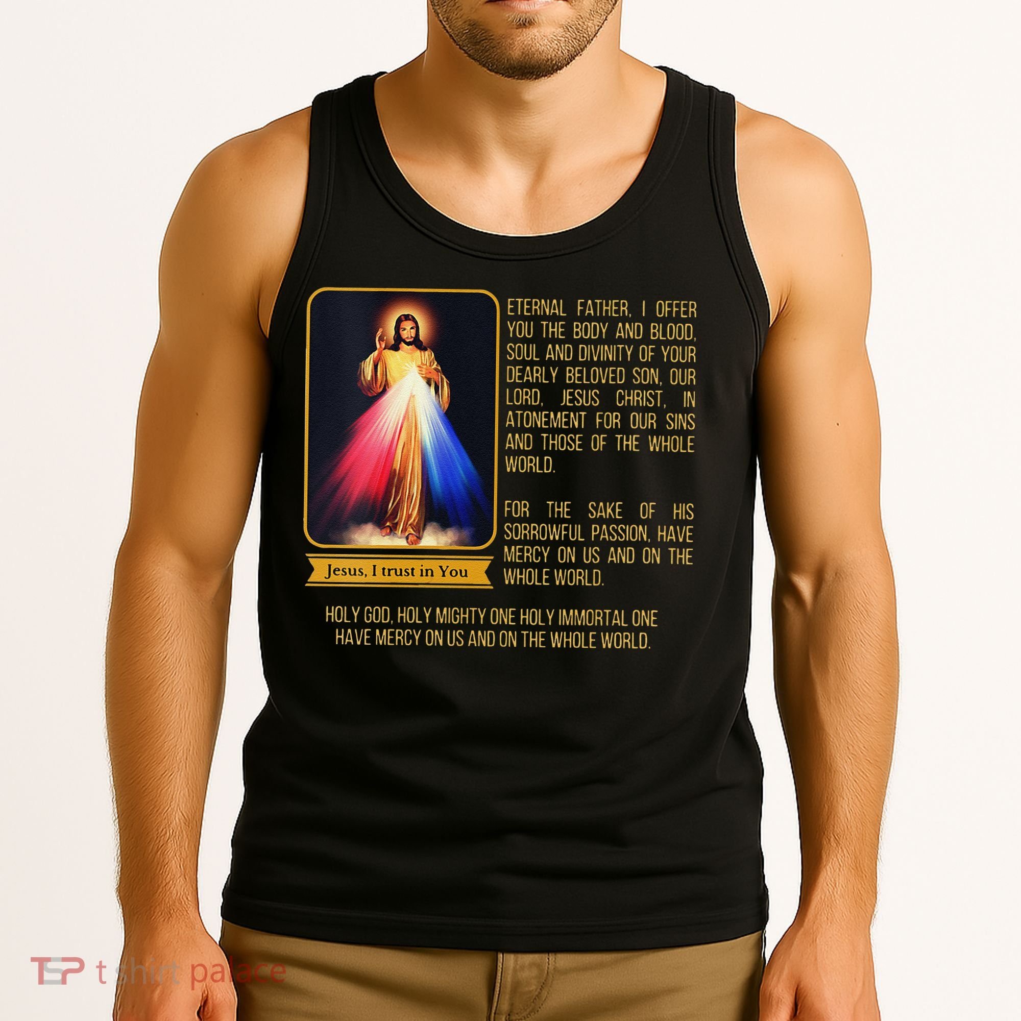 Funny Divine Mercy Jesus Image Chaplet Novena Prayer Catholic Tank Top
