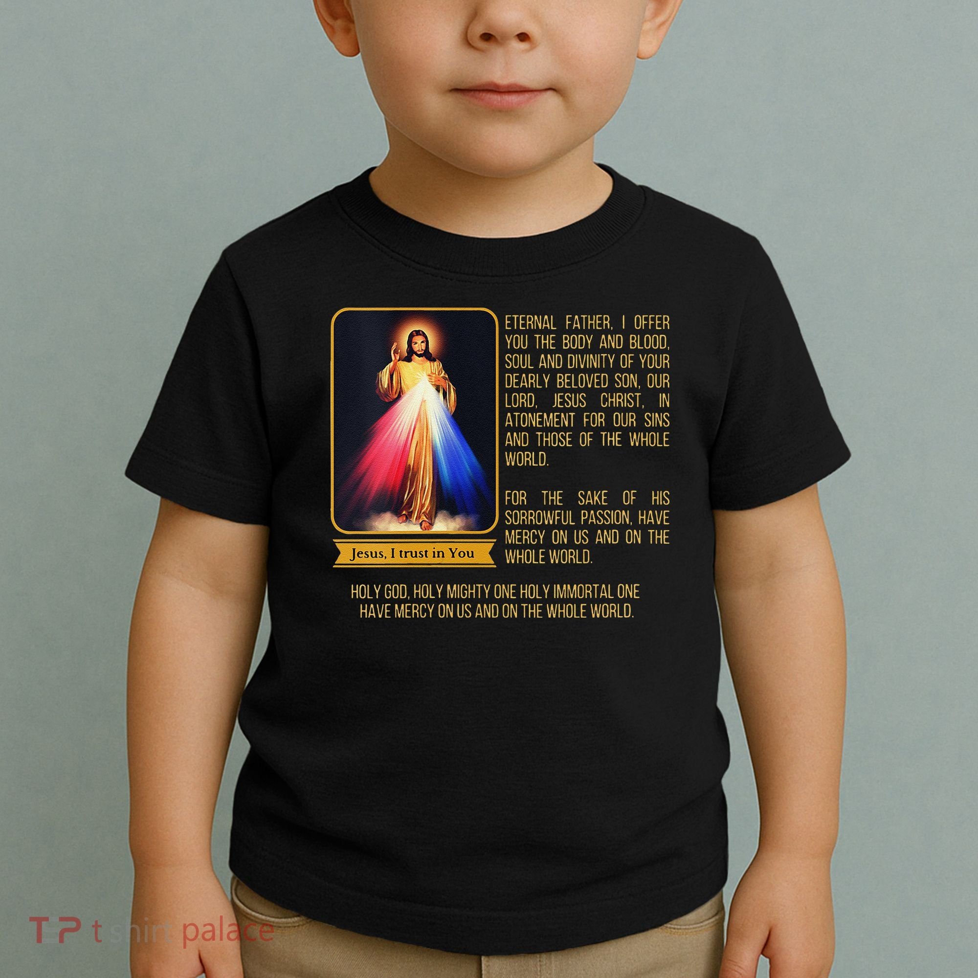 Funny Divine Mercy Jesus Image Chaplet Novena Prayer Catholic Toddler T-Shirt
