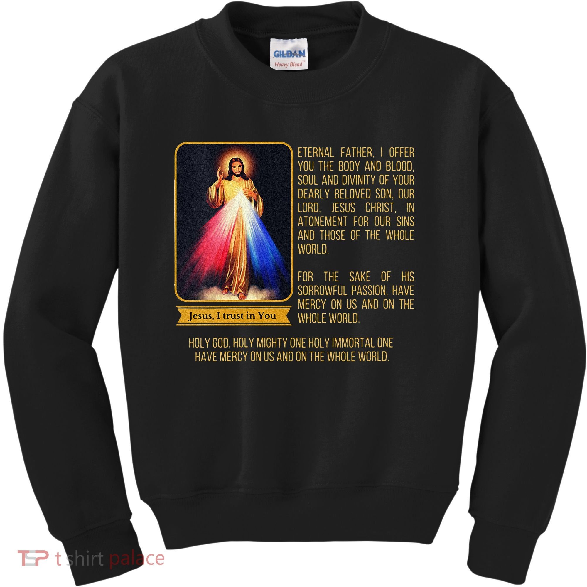 Funny Divine Mercy Jesus Image Chaplet Novena Prayer Catholic Kids Sweatshirt