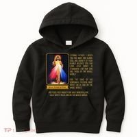 Funny Divine Mercy Jesus Image Chaplet Novena Prayer Catholic Kids Hoodie thumb 0