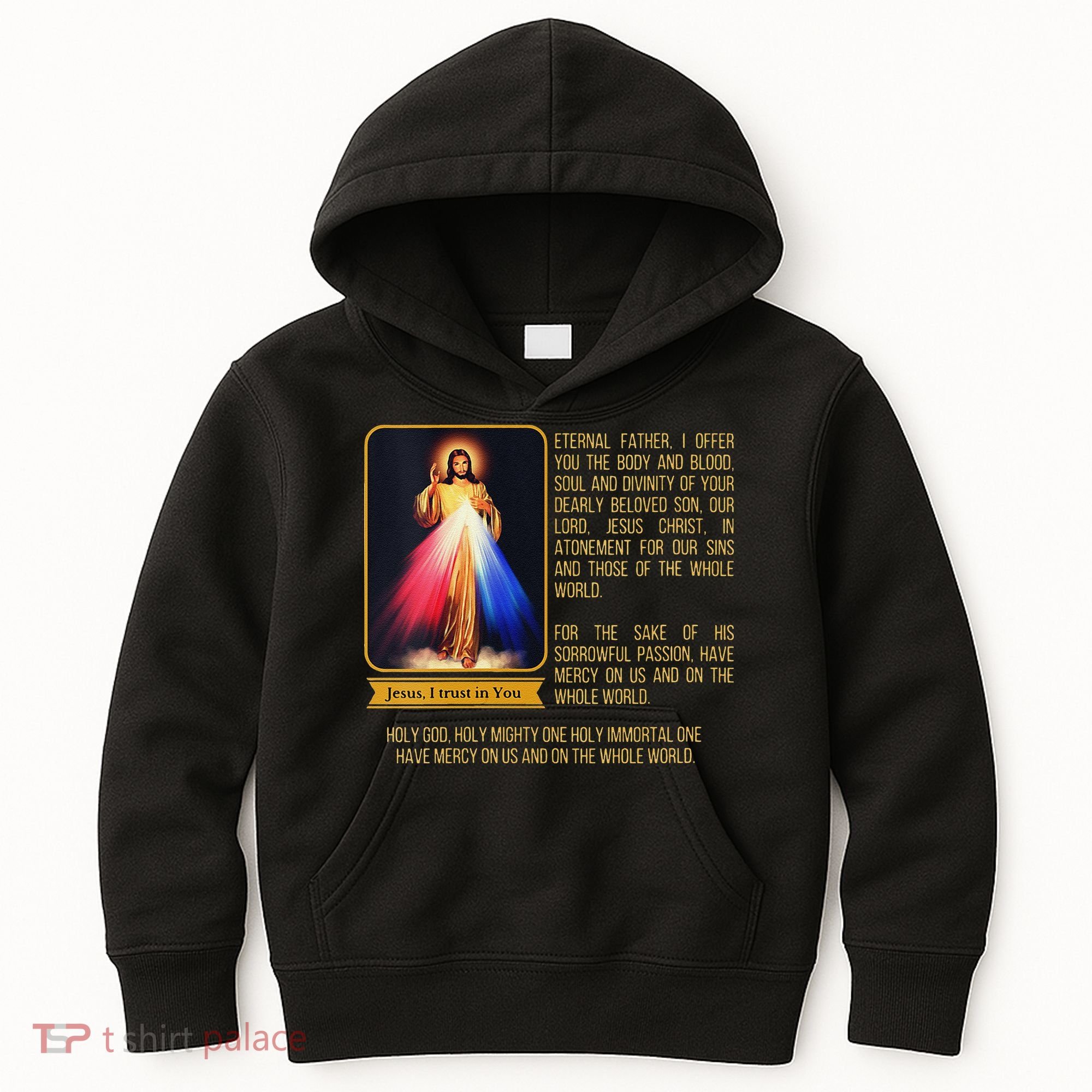 Funny Divine Mercy Jesus Image Chaplet Novena Prayer Catholic Kids Hoodie