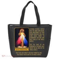 Funny Divine Mercy Jesus Image Chaplet Novena Prayer Catholic Tote Bag thumb 0