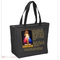 Funny Divine Mercy Jesus Image Chaplet Novena Prayer Catholic Tote Bag thumb 2