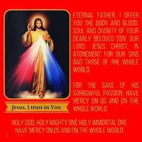 Funny Divine Mercy Jesus Image Chaplet Novena Prayer Catholic Santa Hat thumb 1