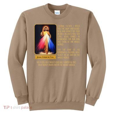 Funny Divine Mercy Jesus Image Chaplet Novena Prayer Catholic Sweatshirt
