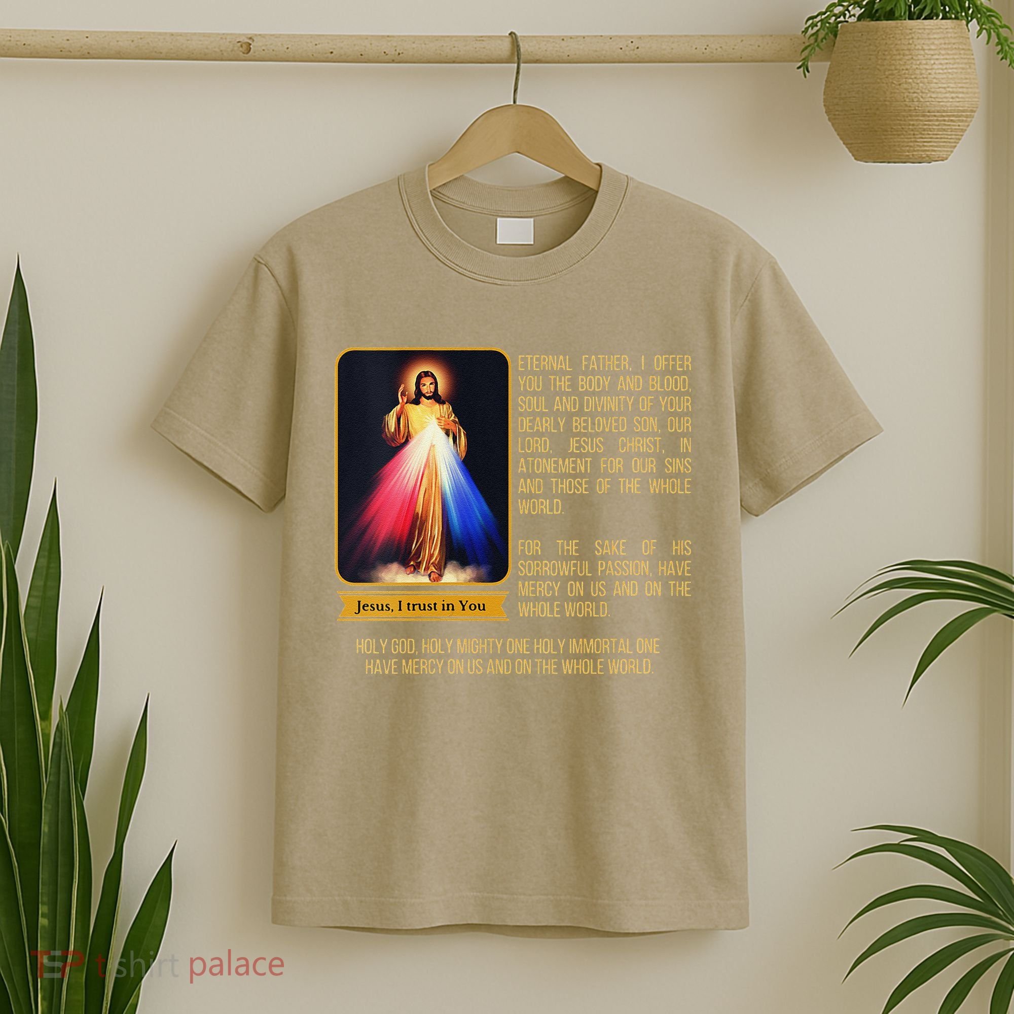 Funny Divine Mercy Jesus Image Chaplet Novena Prayer Catholic T-Shirt