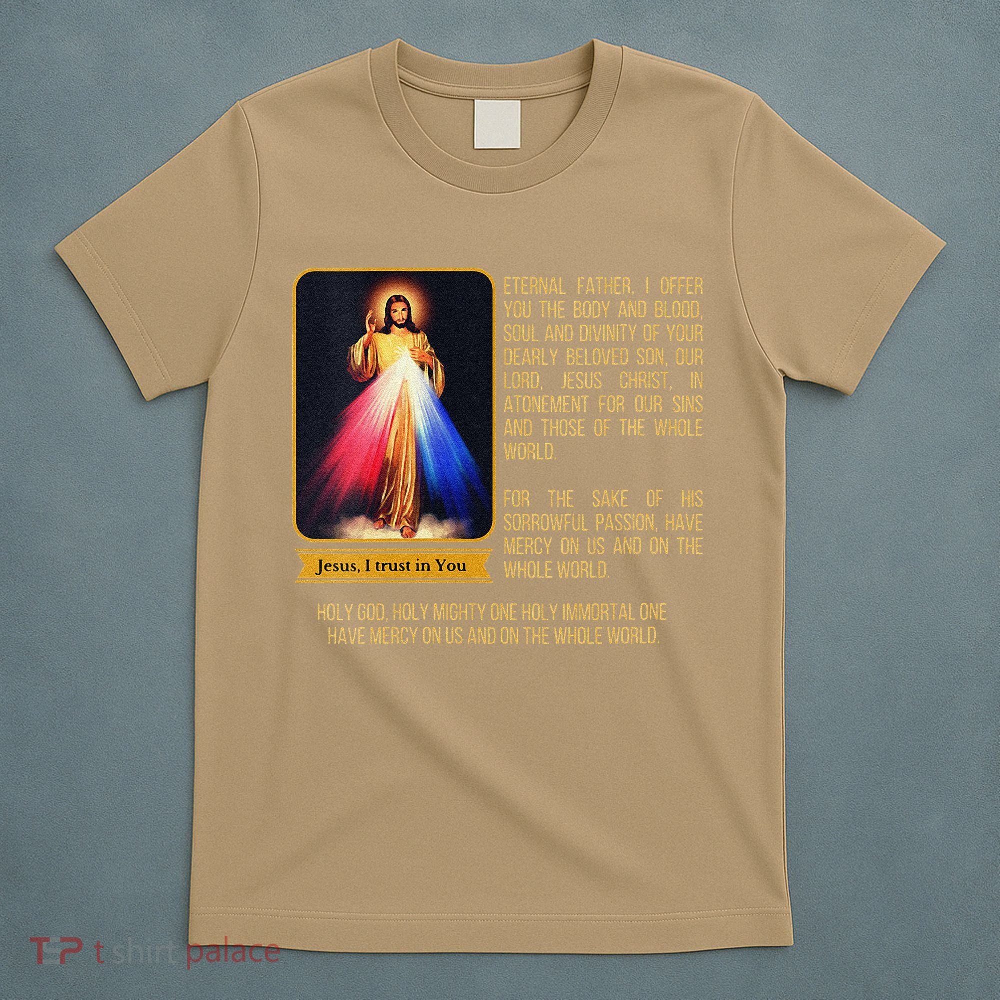 Funny Divine Mercy Jesus Image Chaplet Novena Prayer Catholic T-Shirt