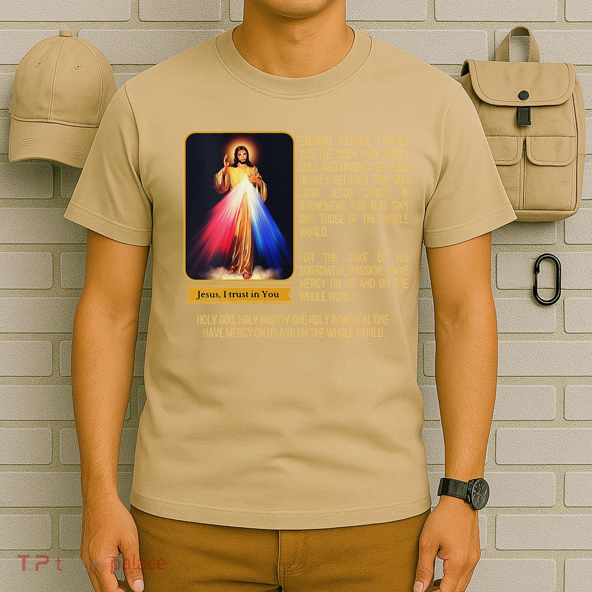 Funny Divine Mercy Jesus Image Chaplet Novena Prayer Catholic T-Shirt