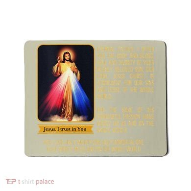 Funny Divine Mercy Jesus Image Chaplet Novena Prayer Catholic Mousepad