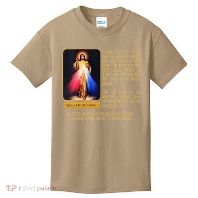 Funny Divine Mercy Jesus Image Chaplet Novena Prayer Catholic Kids T-Shirt
