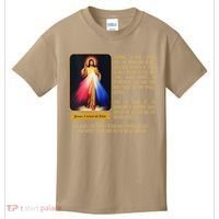 Funny Divine Mercy Jesus Image Chaplet Novena Prayer Catholic Kids T-Shirt thumb 0
