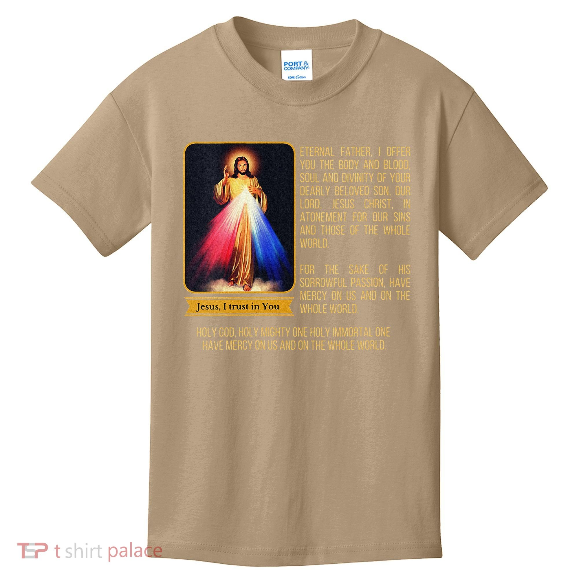 Funny Divine Mercy Jesus Image Chaplet Novena Prayer Catholic Kids T-Shirt