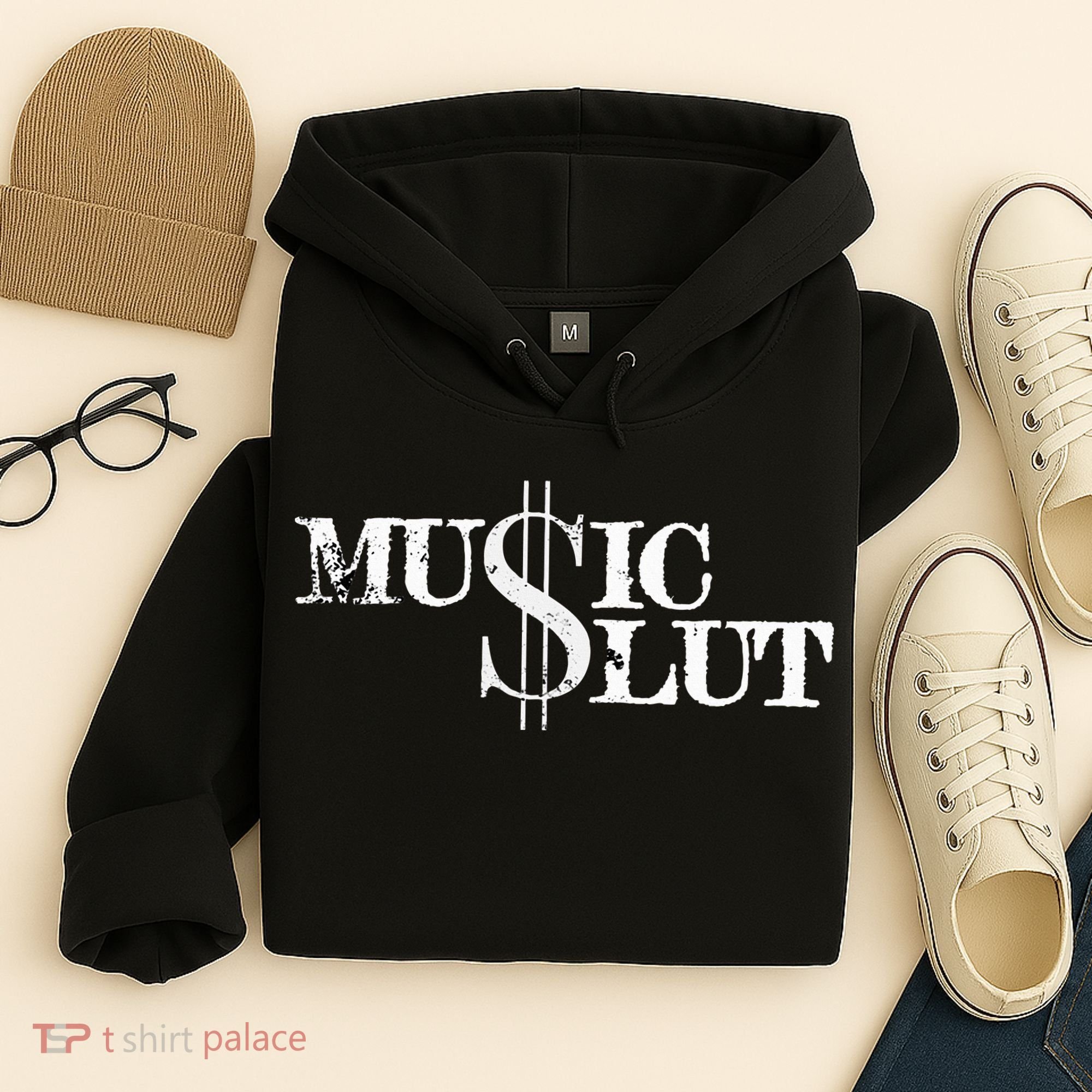 Funny Distressed Music Slut Hoodie
