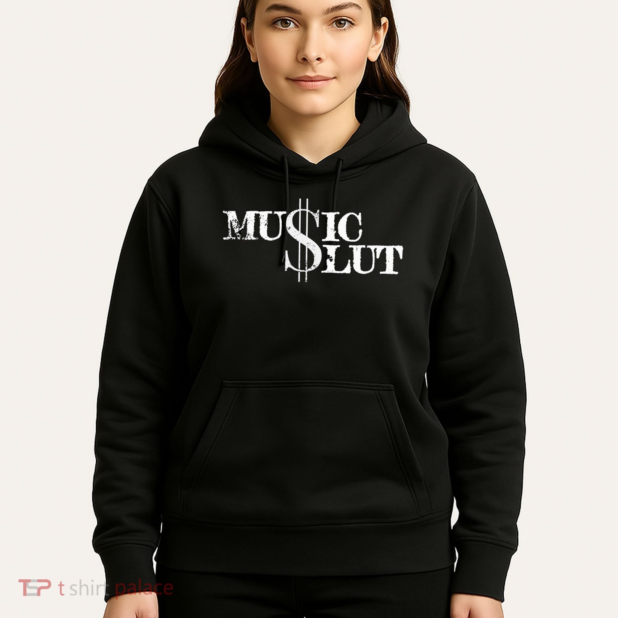 Funny Distressed Music Slut Hoodie