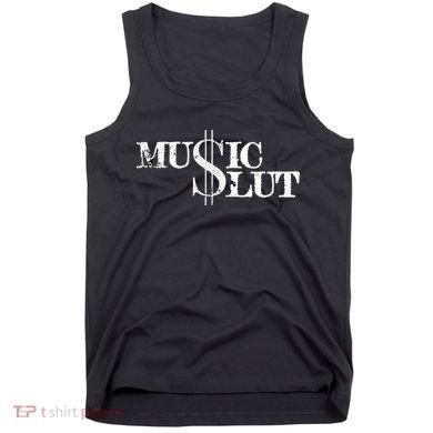 Funny Distressed Music Slut Tank Top