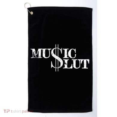 Funny Distressed Music Slut Golf Towel