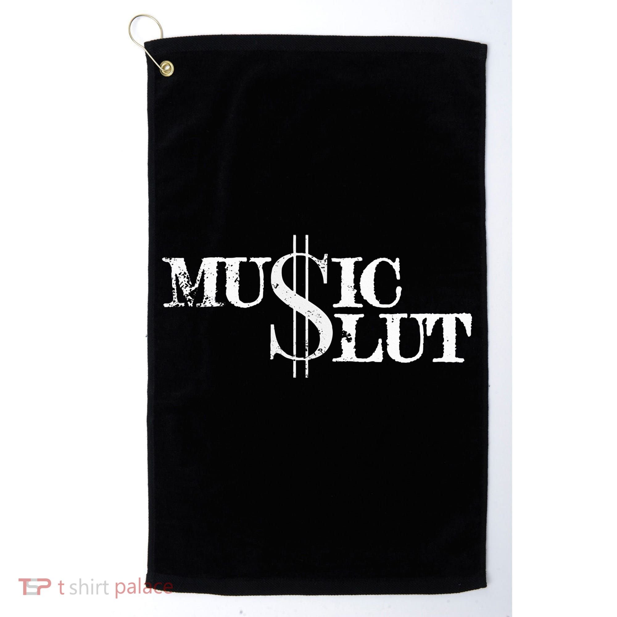 Funny Distressed Music Slut Golf Towel