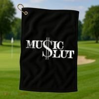 Funny Distressed Music Slut Golf Towel thumb 1