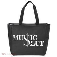 Funny Distressed Music Slut Tote Bag thumb 0
