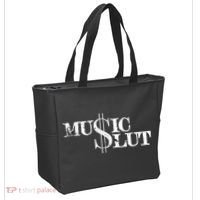 Funny Distressed Music Slut Tote Bag thumb 2