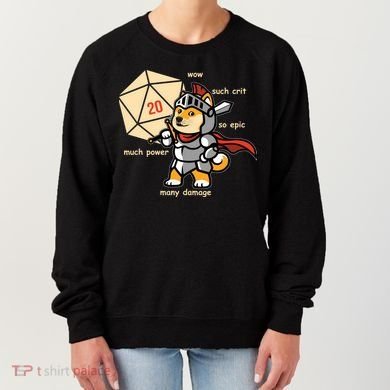 Funny DOGE Meme DnD Dungeons And Dragon Women's Sweatshirt