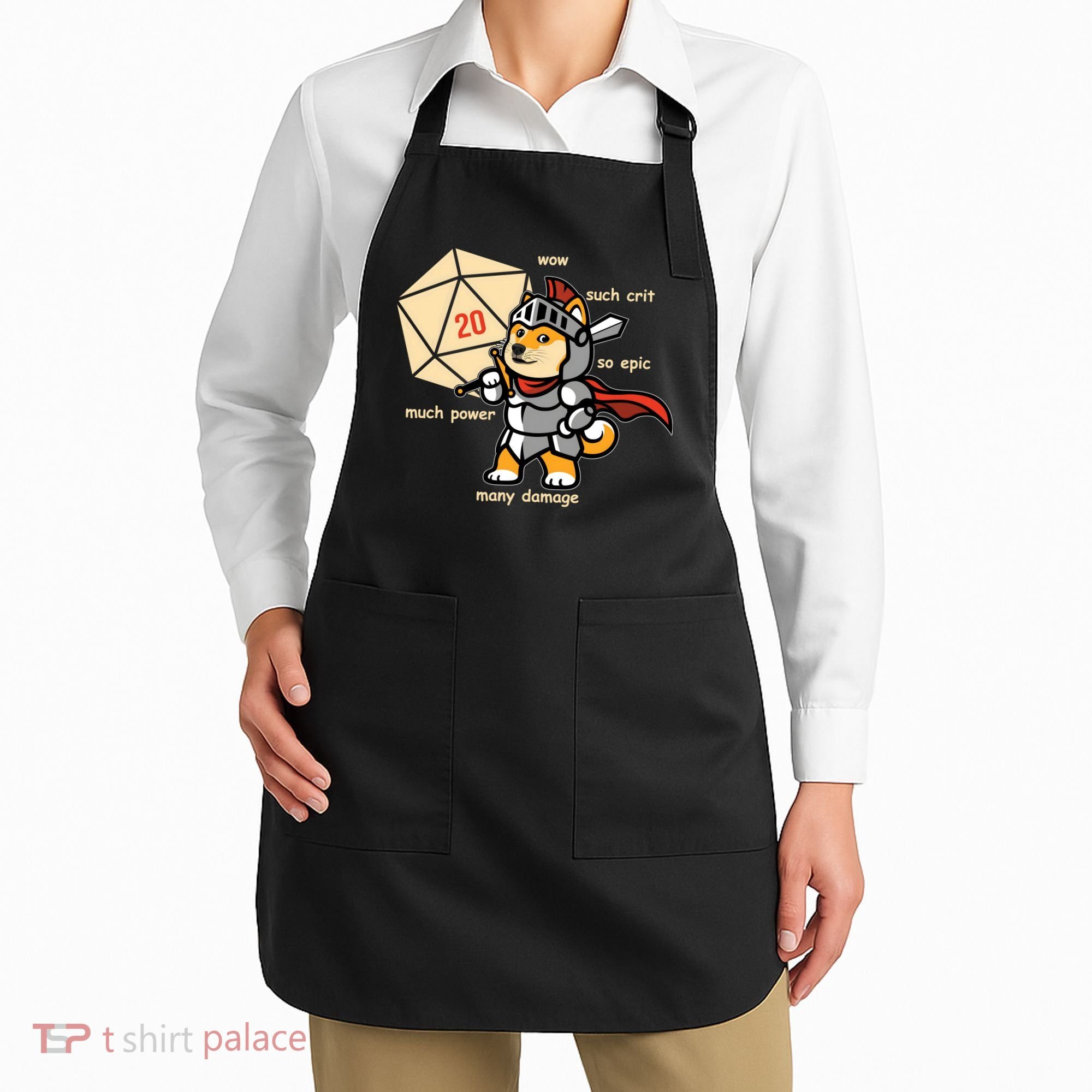 Funny DOGE Meme DnD Dungeons And Dragon Apron