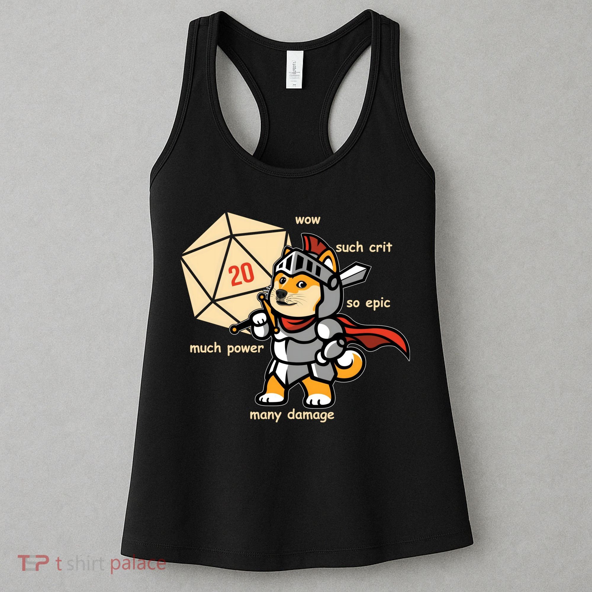 Funny DOGE Meme DnD Dungeons And Dragon Women's Tank Top