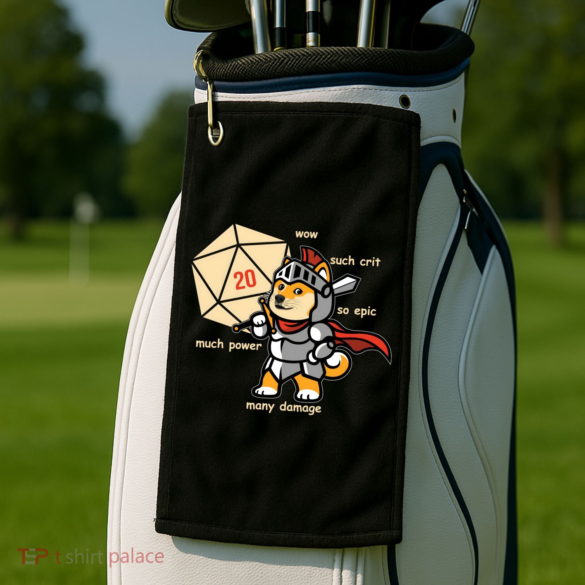 Funny DOGE Meme DnD Dungeons And Dragon Golf Towel