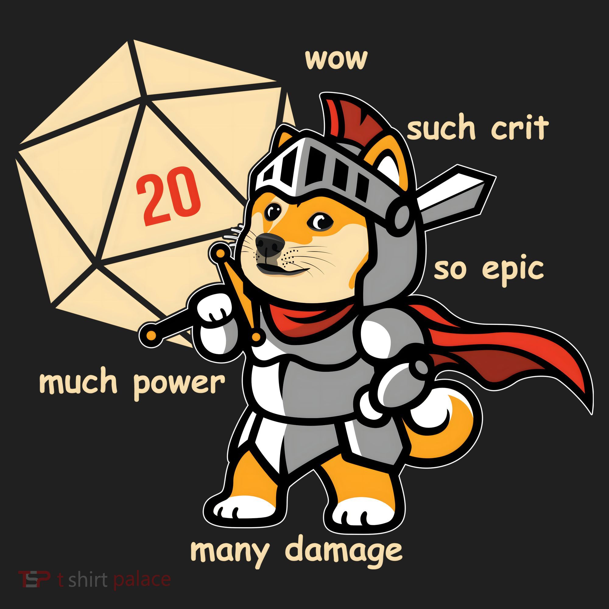 Funny DOGE Meme DnD Dungeons And Dragon Golf Towel