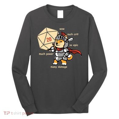 Funny DOGE Meme DnD Dungeons And Dragon Long Sleeve Shirt