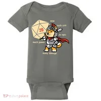 Funny DOGE Meme DnD Dungeons And Dragon Baby Bodysuit thumb 0