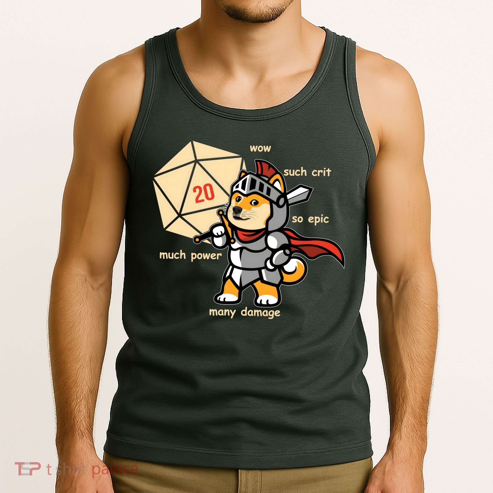 Funny DOGE Meme DnD Dungeons And Dragon Tank Top