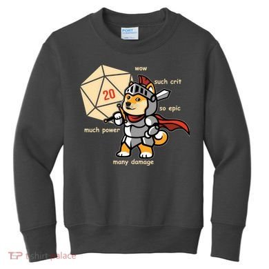 Funny DOGE Meme DnD Dungeons And Dragon Kids Sweatshirt