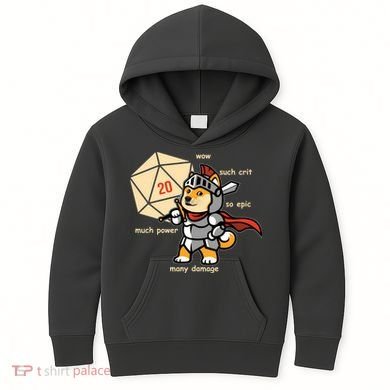 Funny DOGE Meme DnD Dungeons And Dragon Kids Hoodie