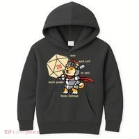 Funny DOGE Meme DnD Dungeons And Dragon Kids Hoodie thumb 0
