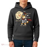 Funny DOGE Meme DnD Dungeons And Dragon Kids Hoodie thumb 4