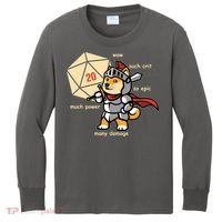 Funny DOGE Meme DnD Dungeons And Dragon Kids Long Sleeve Shirt thumb 0