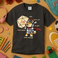 Funny DOGE Meme DnD Dungeons And Dragon Kids T-Shirt thumb 3
