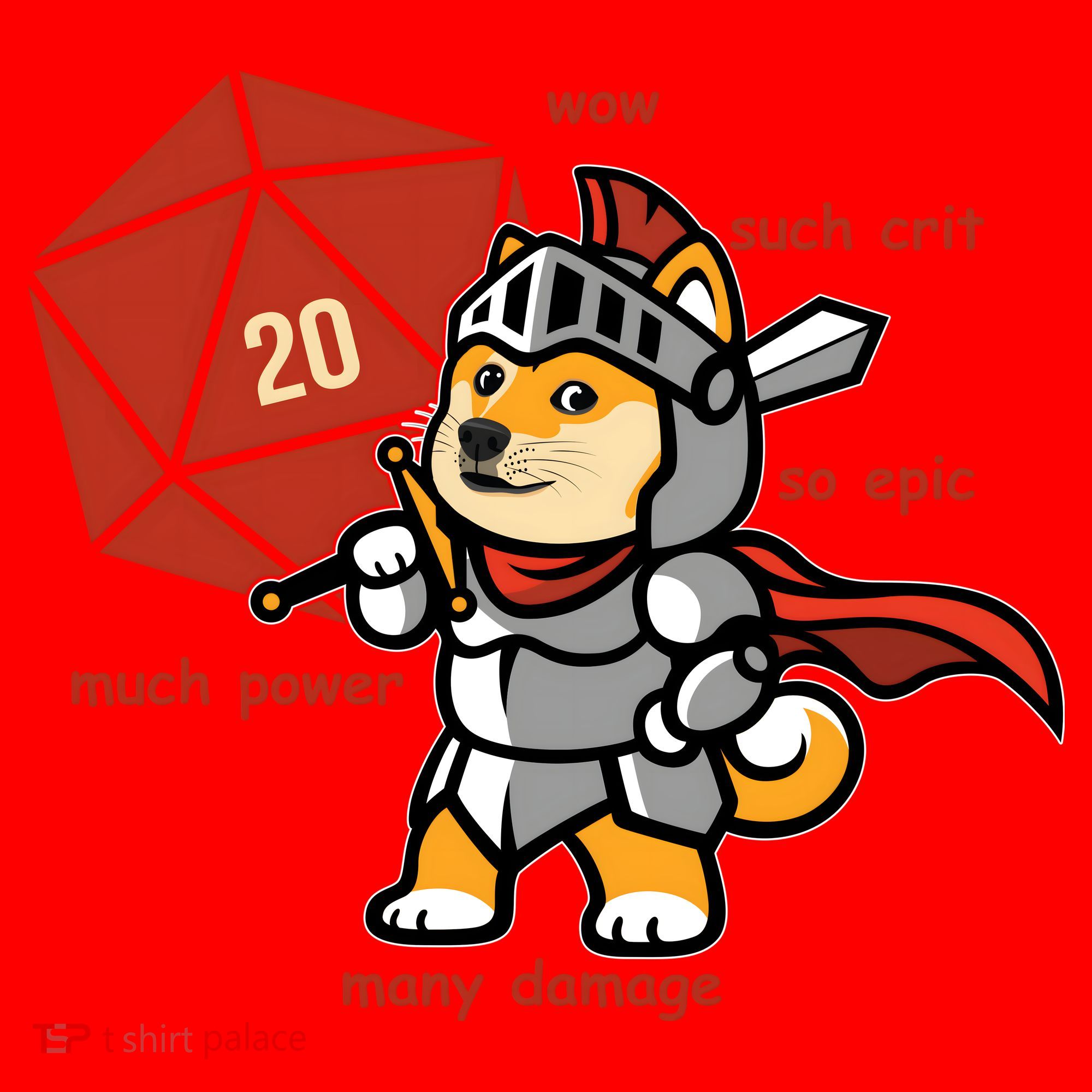 Funny DOGE Meme DnD Dungeons And Dragon Santa Hat