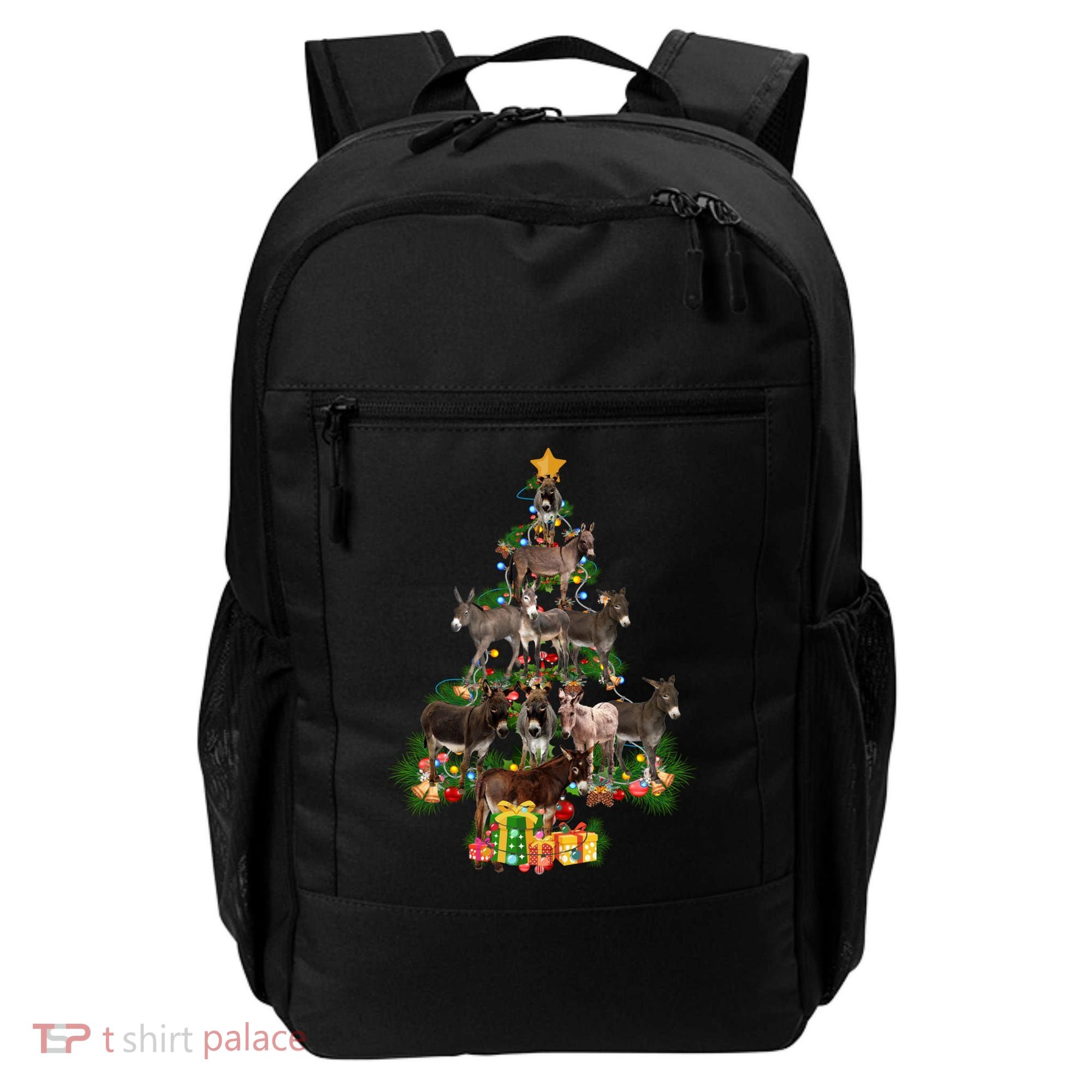 Funny Donkey Merry Christmas Tree Donkey Lover Farm Xmas Great Gift Backpack