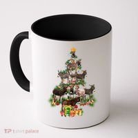 Funny Donkey Merry Christmas Tree Donkey Lover Farm Xmas Great Gift Coffee Mug thumb 0