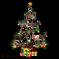 Funny Donkey Merry Christmas Tree Donkey Lover Farm Xmas Great Gift Coffee Mug thumb 5