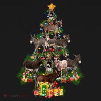 Funny Donkey Merry Christmas Tree Donkey Lover Farm Xmas Great Gift Ornament thumb 1